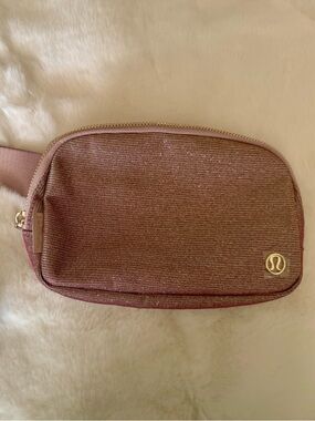 lululemon athletica Shimmery Rose Pink Crossbody Belt Bag